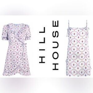 Hill House Home 2 piece set- Nima dress and Tati silk Teddy/- Cabernet Trellis